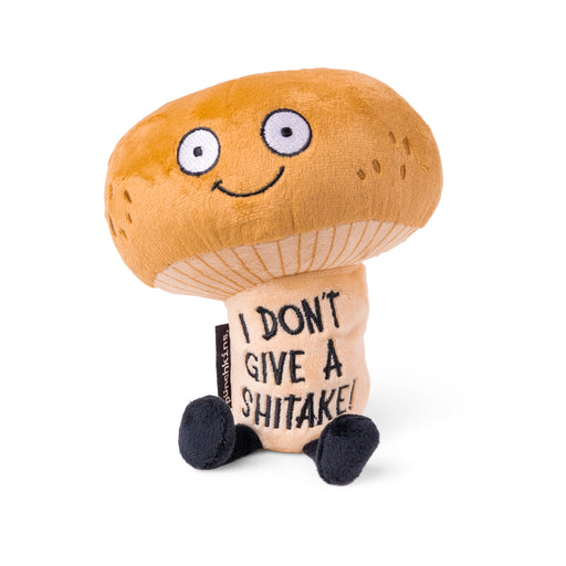 "I Dont Give A Shitake" Plush Mushroom