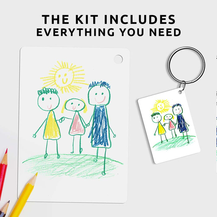 Kids Drawing Shrink Keyring Kit