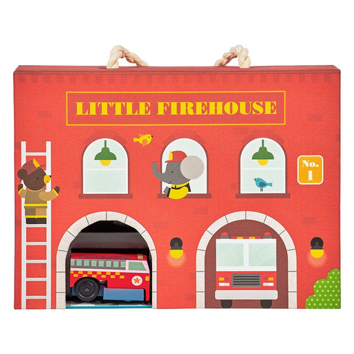 Petit Collage - Fire Station Wind Up & Go Play Set
