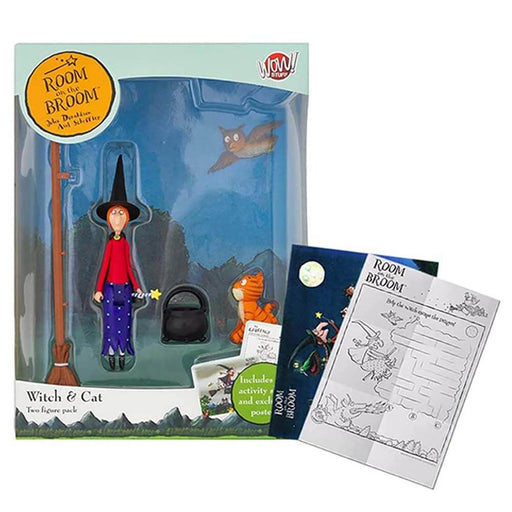 Room on the Broom - Witch & Cat Figurine