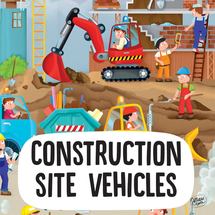 Sassi Construction Site Book and Giant Puzzle Set, 30 pcs