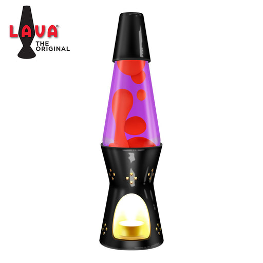 11.5" Lava Candle Lamp Gloss - Black (Yellow & Purple)