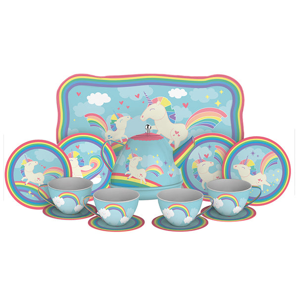 Schylling - Unicorn Tin Tea Set | Cookie Jar - Home of the Coolest Gifts, Toys & Collectables