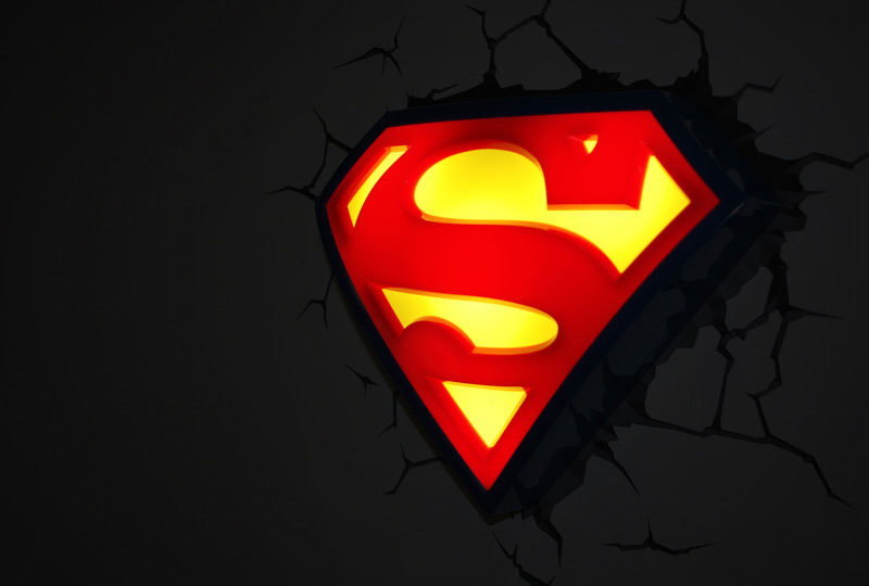 Superman Logo 3D Wall Light | Cookie Jar - Home of the Coolest Gifts, Toys & Collectables