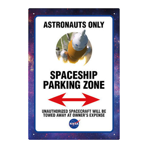 NASA Parking Tin Sign | Cookie Jar - Home of the Coolest Gifts, Toys & Collectables