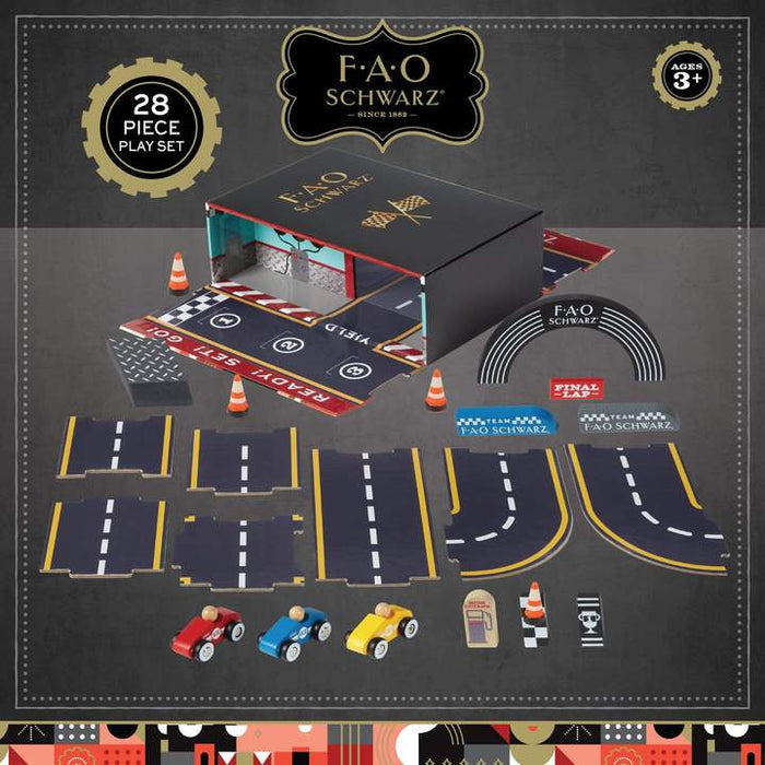 FAO Schwarz - Toy Play Set with Carrier Race Track