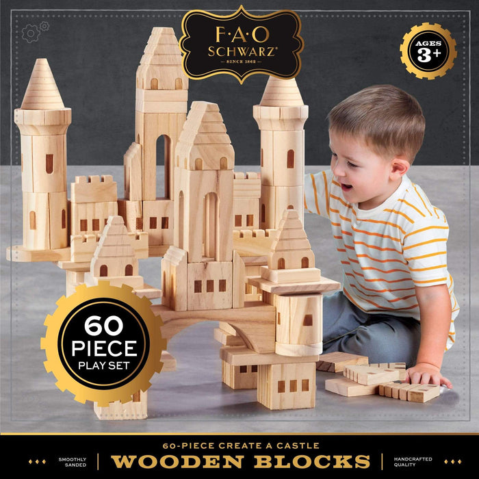 FAO Schwarz - 75pc Toy Wood Castle