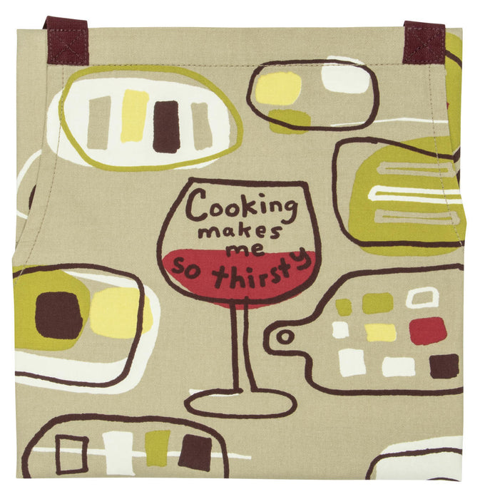 Blue Q - Cooking Makes Me So Thirsty Cooking Apron